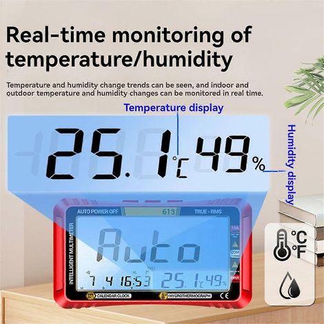 Multimètre intelligent 613, testeur de mesure en temps réel après coupure de courant, A (1/5)