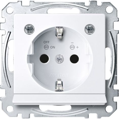 MERTEN MEG2304-0325 PRISE DE COURANT SCHUKO AVEC ÉCLAIRAGE LED BEL. MODULE, BRS, PIÈCE, AKTIVWS. BRILLANTE., SYS. M