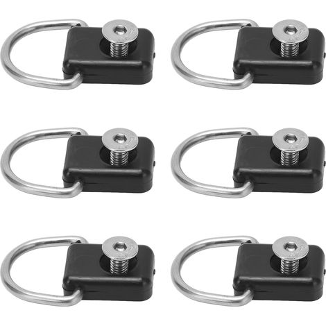 6 D-Rings en plastique et acier inoxydable pour kayak, pièces de mousqueton compactes, résistantes à la corrosion, pour bateau de voile (1/5)