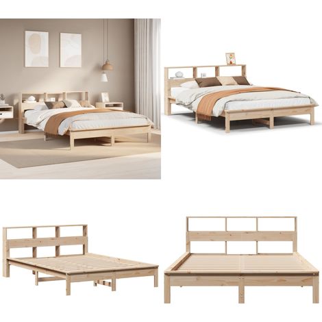vidaXL Cadre de lit sans matelas 150x200 cm bois de pin massif (1/5)