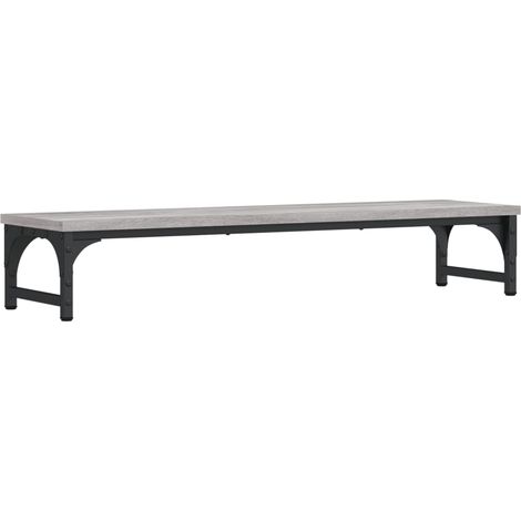 Support de moniteur table meuble bureau sonoma 85 x 23 x 15,5 cm bois d'ingénierie gris (1/5)