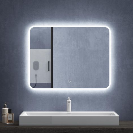 Mai & Mai Specchio da Bagno Appeso, Specchio a Specchio LED da Parete 900x700cm Specchio da Parete Specchio per Il Trucco Personalizzato Anti-Appannamento (1/5)