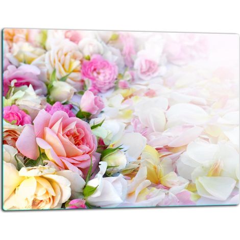 Tablero de corte de placa de vidrio 52x40 flores (1/5)