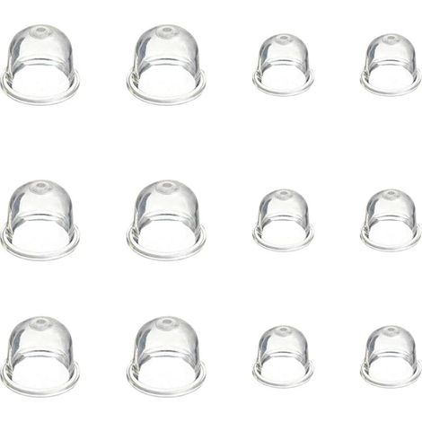 12 pezzi Pompette di adescamento per carburatore da 19 mm e 22 mm, accessori per carburatore per decespugliatore, motosega, soffiatore e tosaerba.