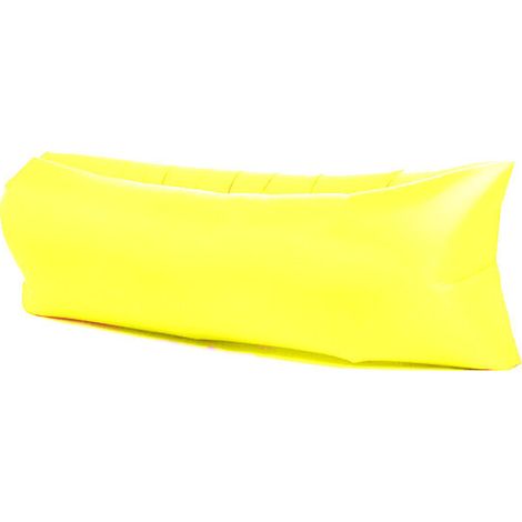 Polyester premium jaune 190T (20070cm) Canapé gonflable d'extérieur, matelas pneumatique, fauteuil inclinable une place, coussin de canapé portable pour le camping et la sieste (1/5)