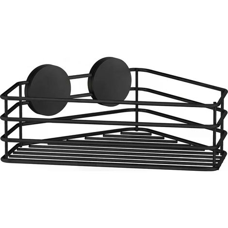 Smedbo Eckduschkorb, Edelstahl Schwarz, Selbstklebend BB1201 (1/4)