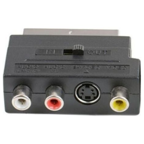 Un convertisseur audio/vidéo SCART AV vers vidéo, connecteur S standard européen 21 broches vers RCA pour câble vidéo composante. (1/3)