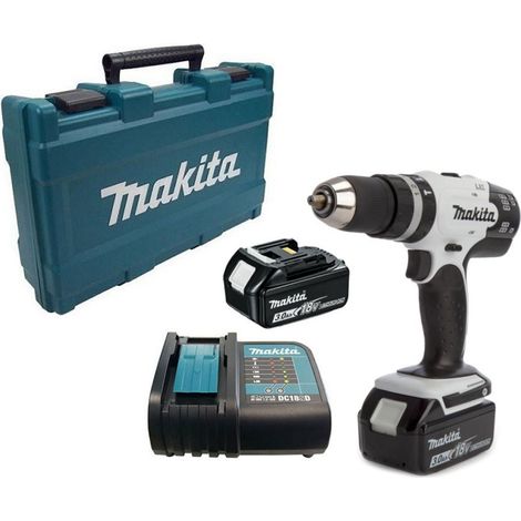 Makita DHP453SF 18v Lithium-ion 3.0Ah Cordless 2 Speed Hammer Drill Driver (1/4)