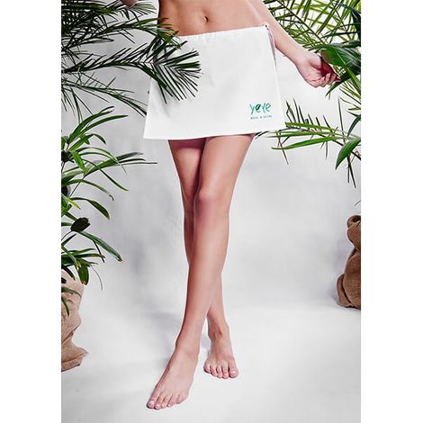 Jupe sauna sans culotte, 100 % coton naturel, Yeye Ecru S (1/5)