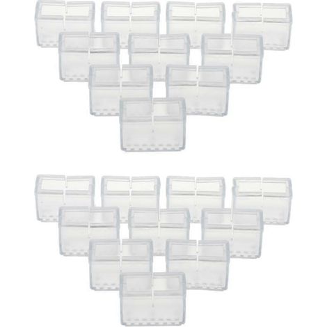 20 protège-pieds de chaises rectangulaires en silicone pour meubles et tables (1/5)