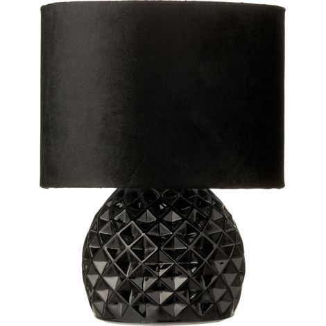 Lampe à Poser en Verre "LED" 23cm Noir (1/4)