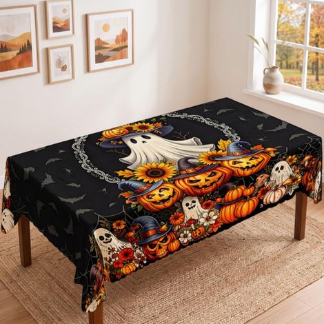 Halloween Tischdecke wiederverwendbares Polyester Tischtuch für Partys – eine schaurige Deko (1/5)