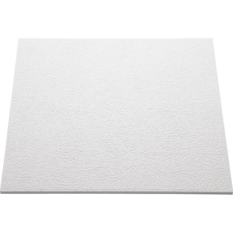 Dalle de plafond polystyrène expansé 10 x 500 x 500 – Lot de 8 pièces – Non directionnelle et recyclable – Pour espaces intérieurs – Decoflair