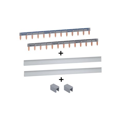 Legrand - Peigne d'alimentation protu00e9gu00e9 - Double - Ru00e9f : 404926x2 + 404988x2 + 404989x2 (1/4)