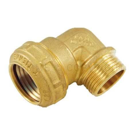 Raccordo Curvo Maschio 1"1/4 ø40 Ottone Polietilene