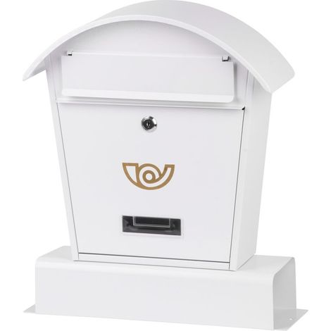 Briefkasten LAMBERT B, Post, mit Zeitungsfach, weiß