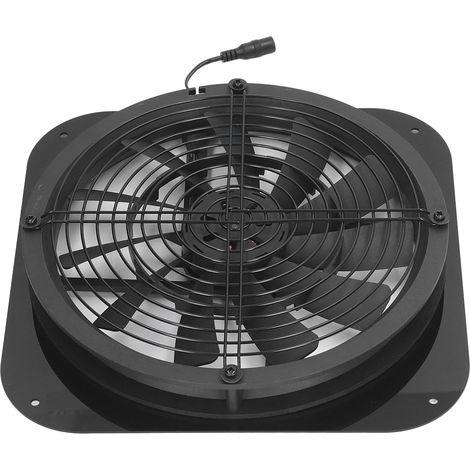 Un ventilateur d'extraction de 9,8 pouces pour le raccordement de panneaux solaires un ventilateur d'extraction rond adapté aux petits poulaillers, serres, abris de jardin, niches pour animaux et à l (1/5)