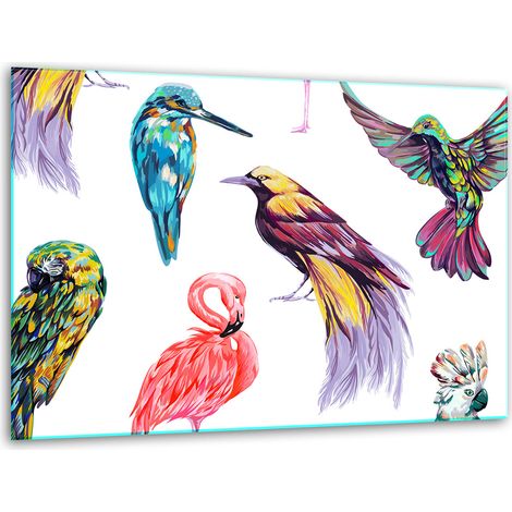 Tagliere in vetro stand 40x30 uccelli (1/5)