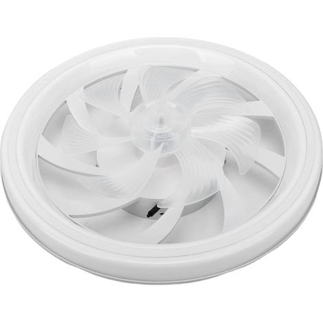 Ventilateur de plafond avec éclairage et télécommande, LED moderne à intensité variable (3000-6500K), 6 vitesses de ventilation, blanc, pour chambre et salon. (1/5)