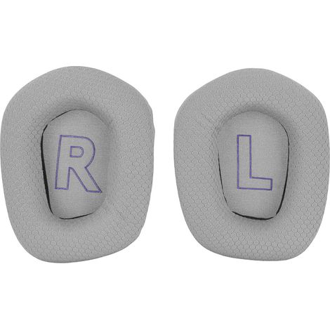 Coussinets d'oreille de remplacement pour casque G733, en mousse acoustique professionnelle avec mesh respirant gris. (1/5)