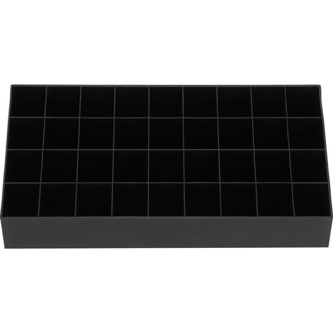 Kosmetikaufbewahrungsbox mit 36 Fächern, Präsentationsständer, Lippenstifthalter für den Schreibtisch, Schwarz (1/5)