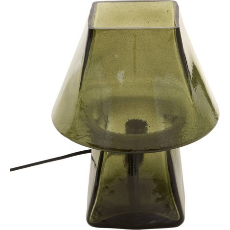 Lampe champignon Elita H.26cm en verre vert - Atmosphera créateur d'intérieur (1/5)