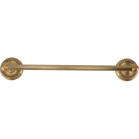 Barre porte-serviettes murale 41 cm en cuivre massif style européen, finition antique (1/4)