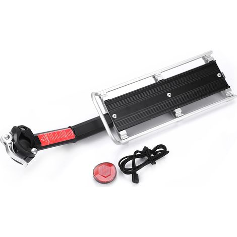 Porte-vélo arrière en alliage d'aluminium noir pour selle de VTT, support de rack arrière pour transport de vélo. (1/5)