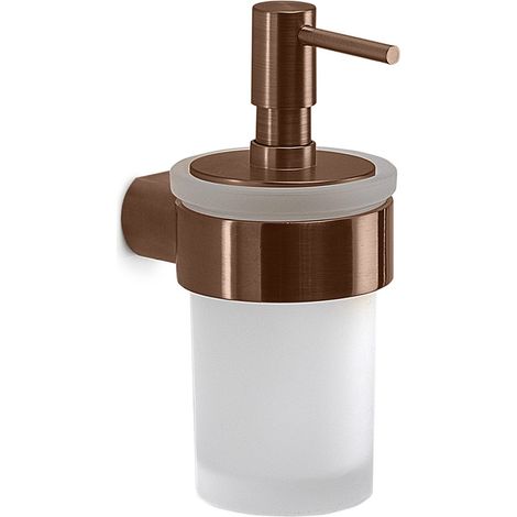 Dispenser Sapone Da Muro Oro Rosa In Vetro Satinato Palazzo