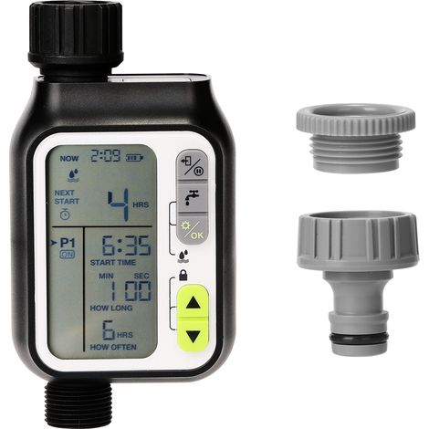 Großflächiges, multifunktionales Bewässerungsgerät mit Timer, intelligenter Gartensteuerung und 3 Programmen (1/5)