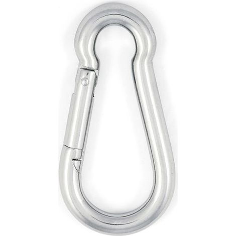 Moschettone pompiere 4 x 40 mm. in acciaio Inox A4 - AISI 316 - 2 pz.