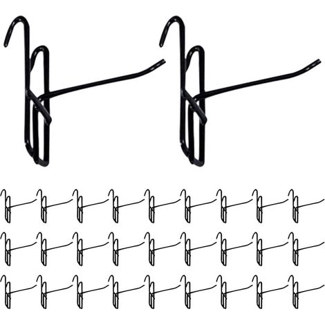 Lot de 50 crochets métalliques pour panneaux grillagés et (1/5)