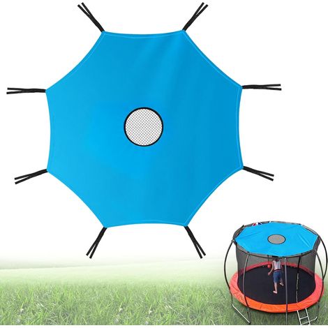 Couverture D'Ombrage De Trampoline,8 Barres Toit Pare Soleil pour Trampoline Housse,Bâche de Protection Solaire Ø 305 cm,Toit Oxford Imperméable,Anti-UV pour Aires de Jeux (1/5)