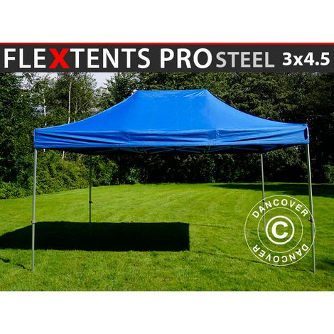 Pop up gazebo FleXtents PRO Steel 3x4.5 m, Blue