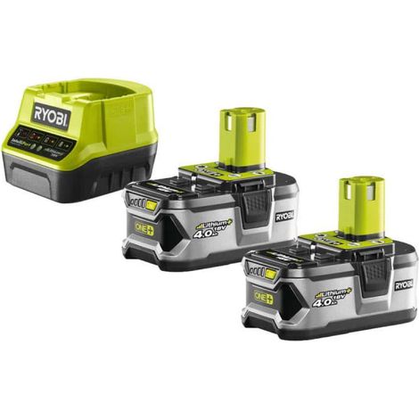 Ryobi RC18120-240 Kit Batteria Caricabatteria 18V ONE+ 2x4.0 Ah