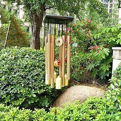 Cuivre Monnaie éolienne Pendentif Balcon Jardin extérieur Jardin décoration de Tuyau de Tuyau métal tremblement Carillon Gran 687
