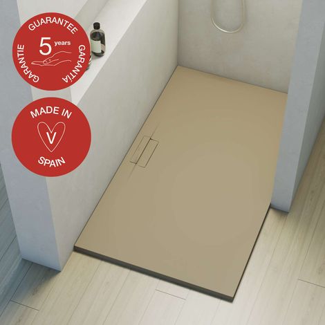Receveur de douche Poalgi, extraplat, beige albero, L.90 x l.160 cm, série Shile
