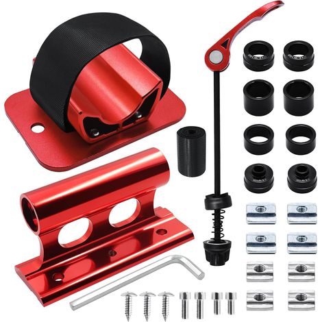 Kit de support de toit pour vélo - Support d'axe de fixation rapide pour fourche avant de vélo de montagne - Support de porte-vélo - Kit d'accessoires de VTT (1/5)