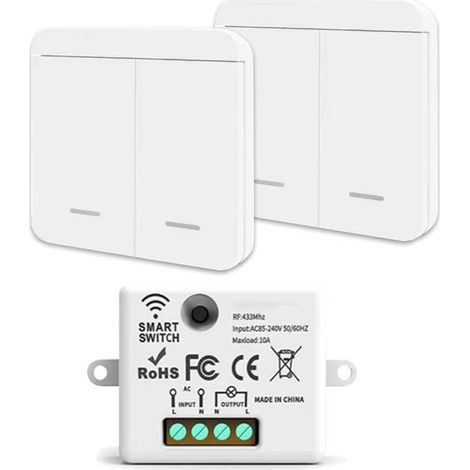 Module de relais temporisé intelligent RF sans fil DC12V 1 canal 433 MHz, adapté à l'éclairage automobile, au contrôle d'accès et aux interrupteurs à minuterie intelligents. (1/5)