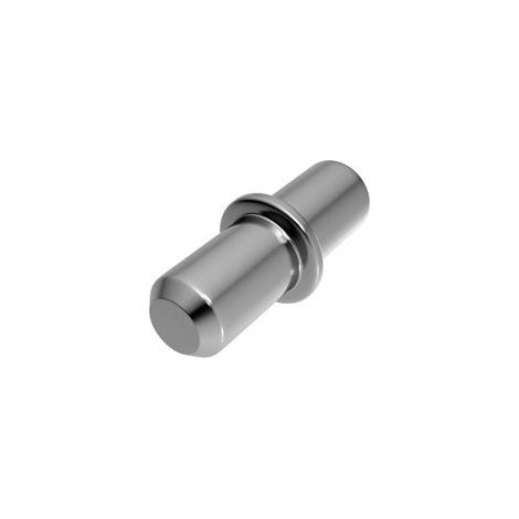 Lot de 100 Taquets d'Étagère en Acier Massif Nickelé 5 mm avec Anneau pour Perçage, Supports Solides et Discrets pour Meubles