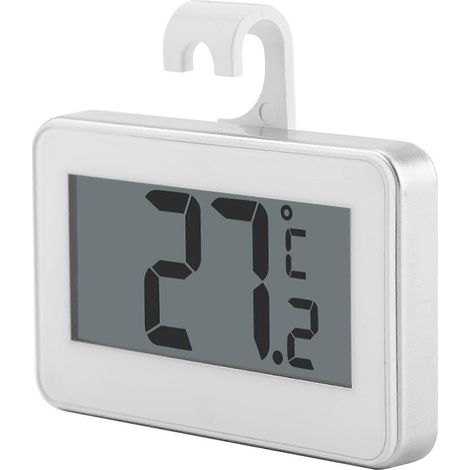 Thermomètre numérique LCD pour réfrigérateur/congélateur avec grand écran, support réglable et aimant. (1/4)