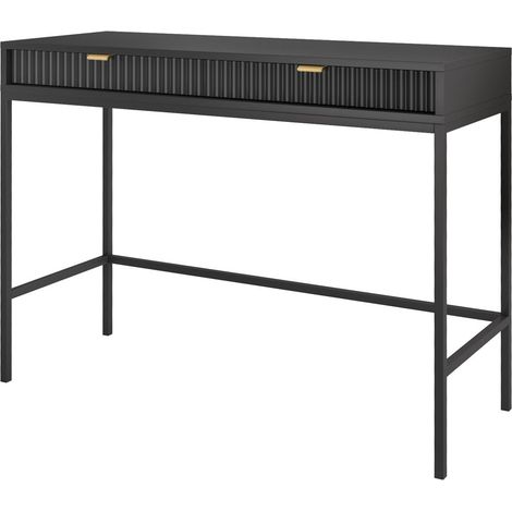 Meuble vasque, Blanc, 80 × 57 × 46 cm, poignée dorée + Plan de travail (1/5)