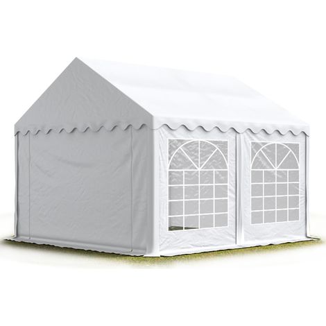 Tendone per feste 4x5 m PVC bianco 100% impermeabile Gazebo da giardino Tendone da esterno Tenda party