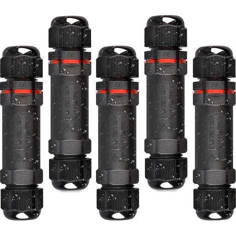 Boîte de jonction étanche IP68, lot de 5 connecteurs électriques extérieurs pour câbles de 1 à 13 mm (1/5)