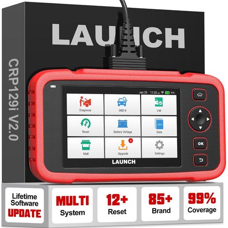 Valise Diagnostic Auto CRP129i 4 Systèmes ABS/SRS/TCM/Moteur,12 Resets ABS/TPMS/Huile/EPB/SAS/BMS/Adblue,Codage Injecteurs,DPF Regen,Fonctionnement de l'écran (1/5)