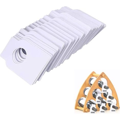 200 Stück Weinflaschenetiketten, wiederverwendbare Weinetiketten, Blanko-Flaschenetiketten zur Beschriftung von Weinflaschen (Weiß) (1/4)
