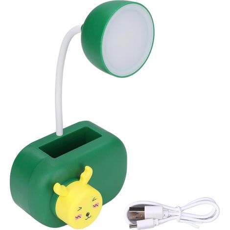 Lampe de bureau vert foncé, compacte, portable, pliable, pratique, réglable, éclairage flexible adapté au camping et aux voyages. (1/5)