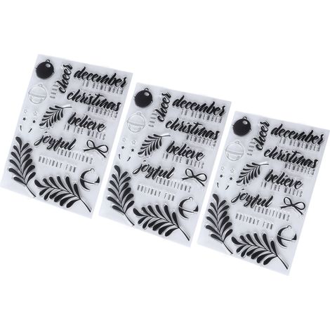 3 Pièces Tampons Transparents Formes Originales pour DIY Scrapbooking et Projets Créatifs (1/5)