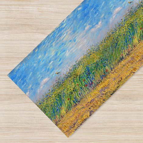 Tappeto Cucina Antimacchia e Antiscivolo Made in Italy - Passatoia Multiuso Corridoio Soggiorno Lavabile in Lavatrice linea Arte Campo fiorito - 50x250 cm