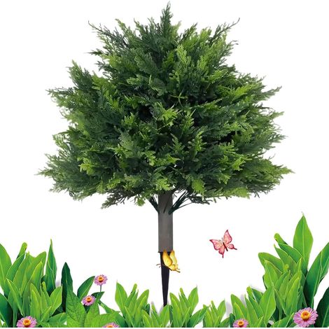 Arbres Topiaires Artificiels pour Extérieur 60cm Réaliste Anti-UV  avec Piquet Topiaires Artificielles Pour Cour Jardin en Pot Porche Mariage Ferme Arrière-Cour (1/5)